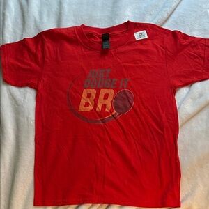 Red Kids “Just Dodge It” Dodgeball Graphic T-Shirt (Youth S)